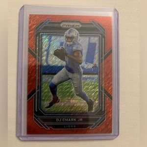 2022 Panini Prizm DJ Chark Jr. Red Shimmer /35 NFL Lions No. 99